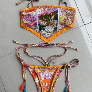 Y2K Floral Bandana Bikini Set for Trendy Summer Vibes