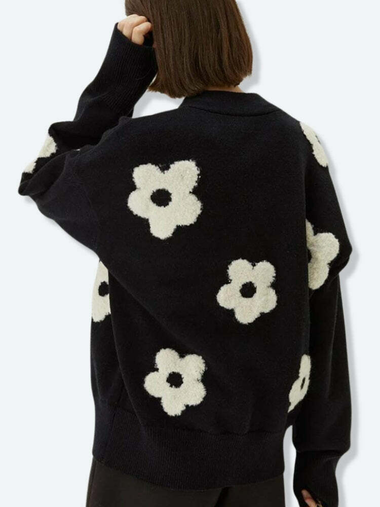 Y2K Floral Cardigan: Retro Summer Layering for Trendy Outfits