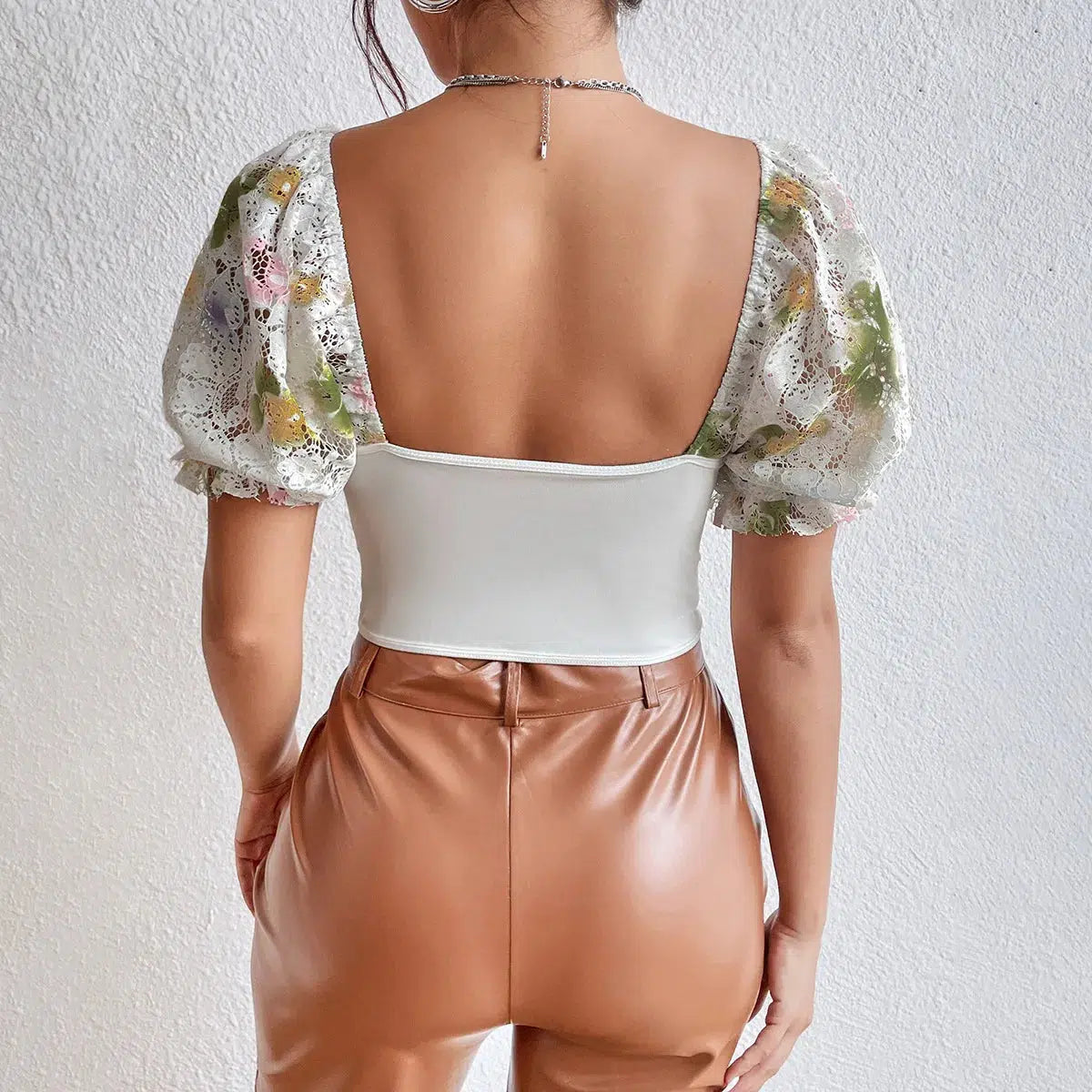 Y2K Floral Crop Corset Top - Trendy Summer Outfit for Retro Vibes