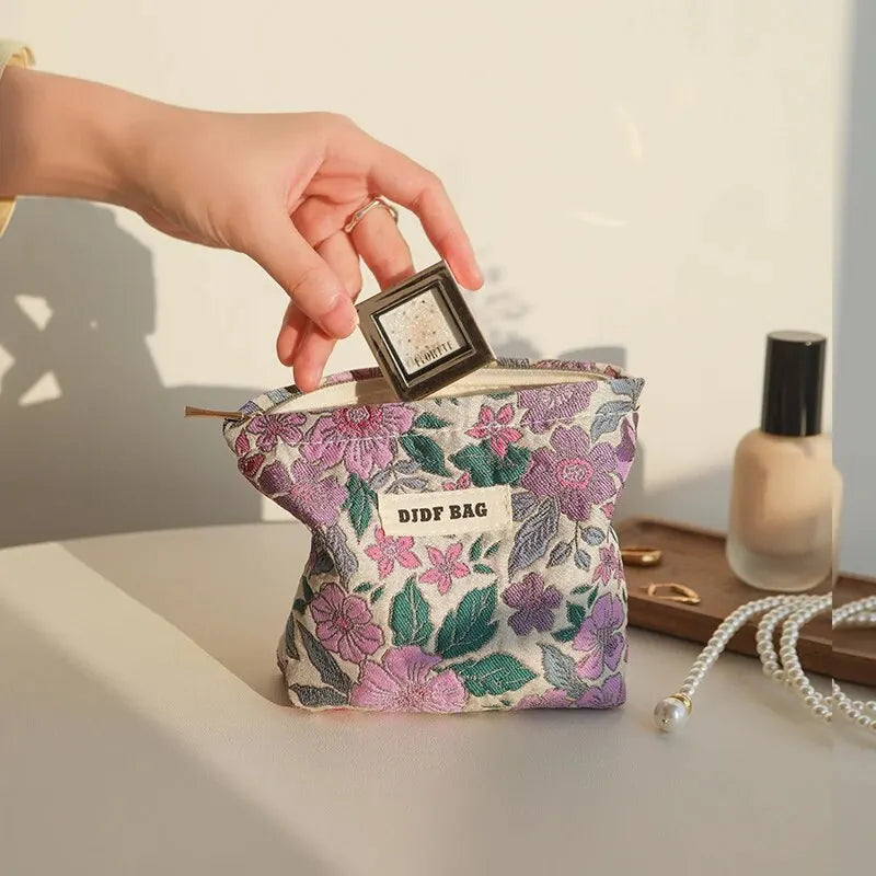 Y2K Floral Mini Makeup Bag - Cute Summer Accessory for Y2K Outfits