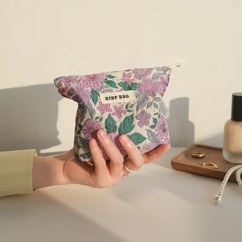 Y2K Floral Mini Makeup Bag - Cute Summer Accessory for Y2K Outfits