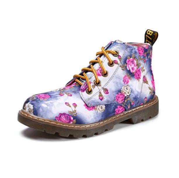 Y2K Floral Print Ankle Shoes for Summer Outfits and Retro Vibes