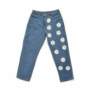 Y2K Floral Print Pants - Retro 90s Grunge Summer Outfit for Women