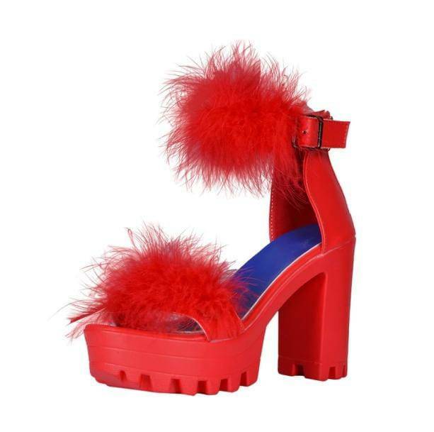 Y2K Fluffy Open Toe Party Shoes for Trendy Summer Outfits