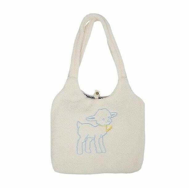 Y2K Fluffy Sheep Bag: Trendy Retro Accessory for Summer Outfits