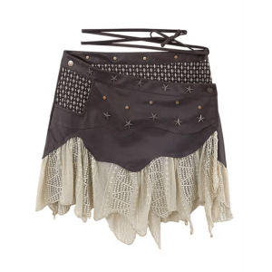 Y2K Forest Fairy Mini Skirt - Retro Summer Outfit for a Magical Look