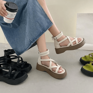 Y2K Forest Fairy Platform Sandals for Retro Summer Vibes