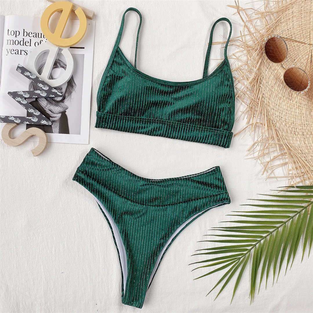 Y2K Forest Velvet Swimsuit - Retro Summer Vibes & Grunge Style