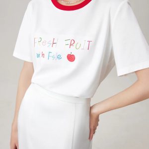 Y2K Fresh Fruit Graphic Tee - Retro Summer Outfit for Trendy Women