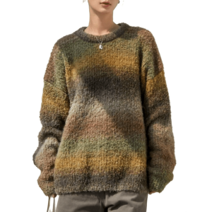 Y2K Gradient Retro Sweater: Vintage-Inspired 90s Fashion Essential