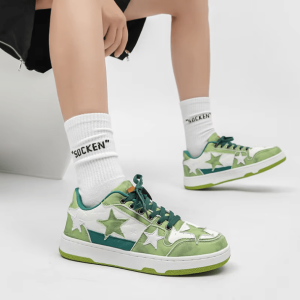 Y2K Green Star Aesthetic Sneakers for Retro Summer Outfits