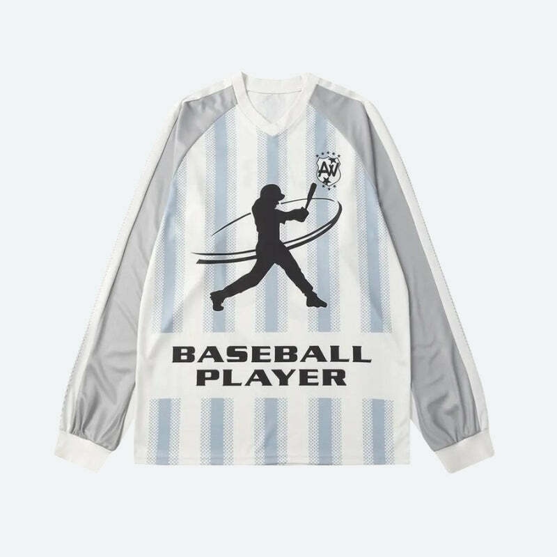 Y2K Grunge Baseball Jersey: Retro 90s Summer Outfit Essential