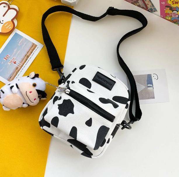 Y2K Grunge Crazy Cow Bag - Retro 90s Style for Summer Outfits