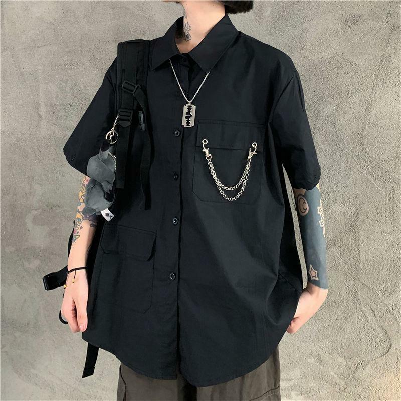 Y2K Grunge Detachable Sleeve Shirt for Trendy Summer Outfits