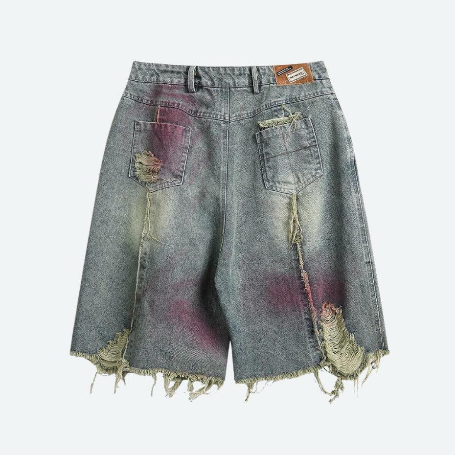 Y2K Grunge Distressed Denim Shorts for Retro Summer Outfits