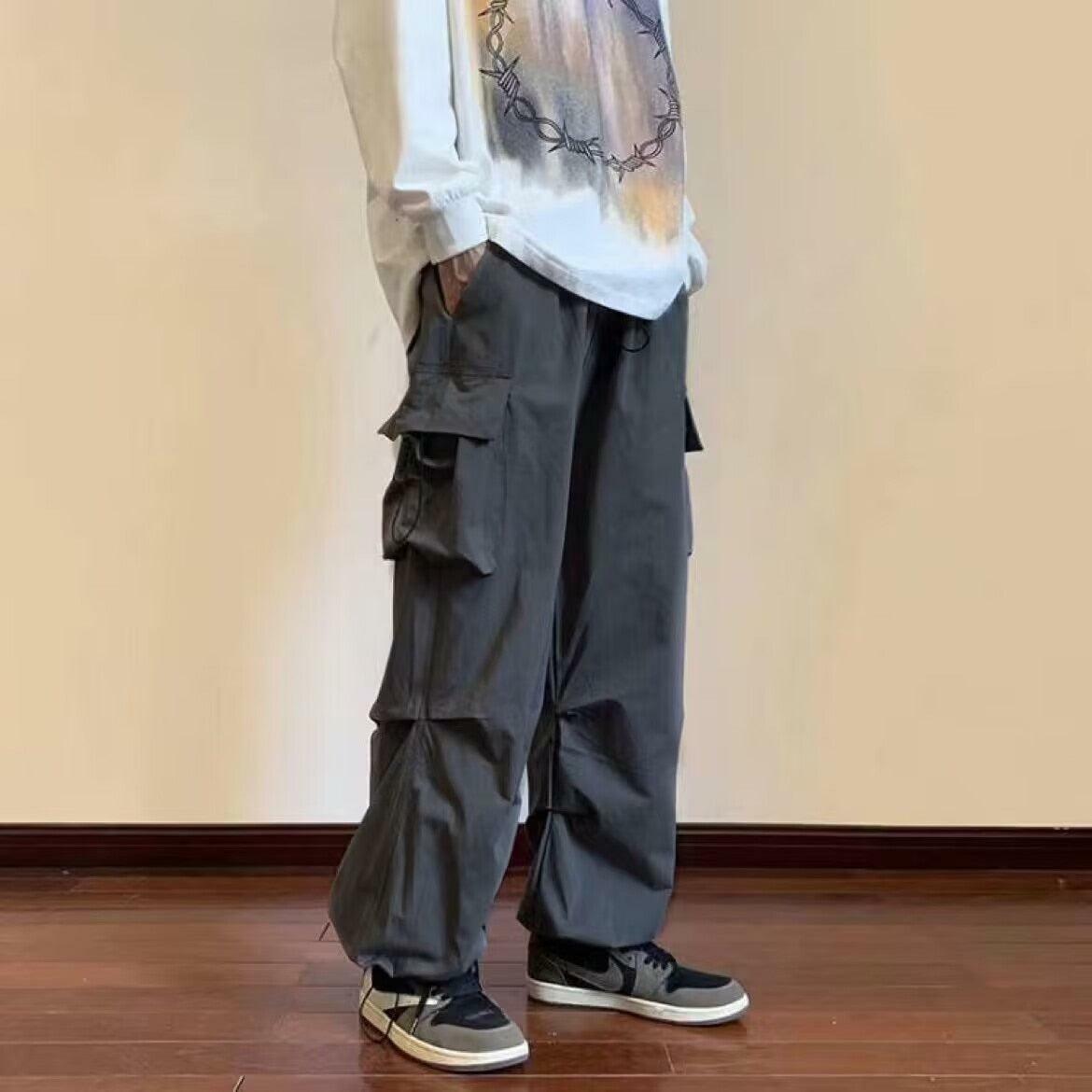 Y2K Grunge Drawstring Cargo Pants for Trendy Summer Outfits