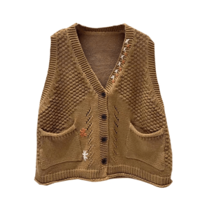 Y2K Grunge Goblincore Vest Sweater for Retro Summer Outfits