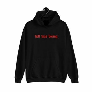 Y2K Grunge 'Hell Was Boring' Hoodie - Retro 90s Fashion Statement