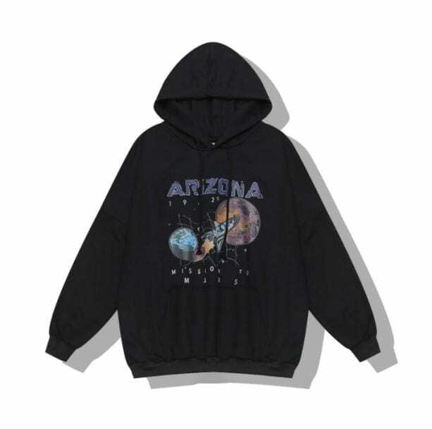 Y2K Grunge Mars Mission Hoodie - Retro 90s Style for Summer Vibes