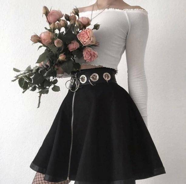 Y2K Grunge Mini Skirt - Retro 90s Fashion for Trendy Summer Outfits