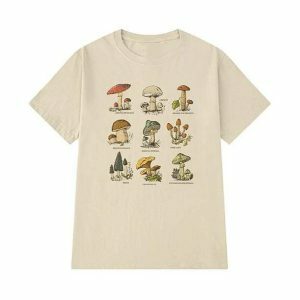 Y2K Grunge Poisonous Mushrooms T-Shirt for Retro Summer Vibes