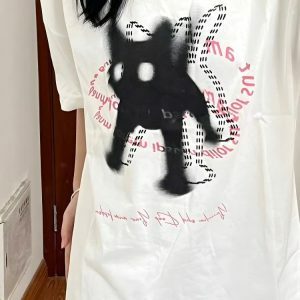 Y2K Grunge Shaking Cat Tee - Retro 90s Summer Outfit Essential