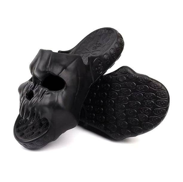 Y2K Grunge Skull Slippers for Retro Summer Vibes and 90s Style