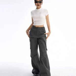 Y2K Grunge Streetwear Sport Cargo Pants for Trendy Summer Outfits