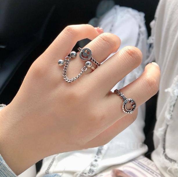 Y2K Happy Ring Set: Retro-Inspired Accessories for Summer Vibes