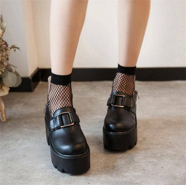 Y2K Harajuku Platform Shoes for Retro Style and Grunge Outfits