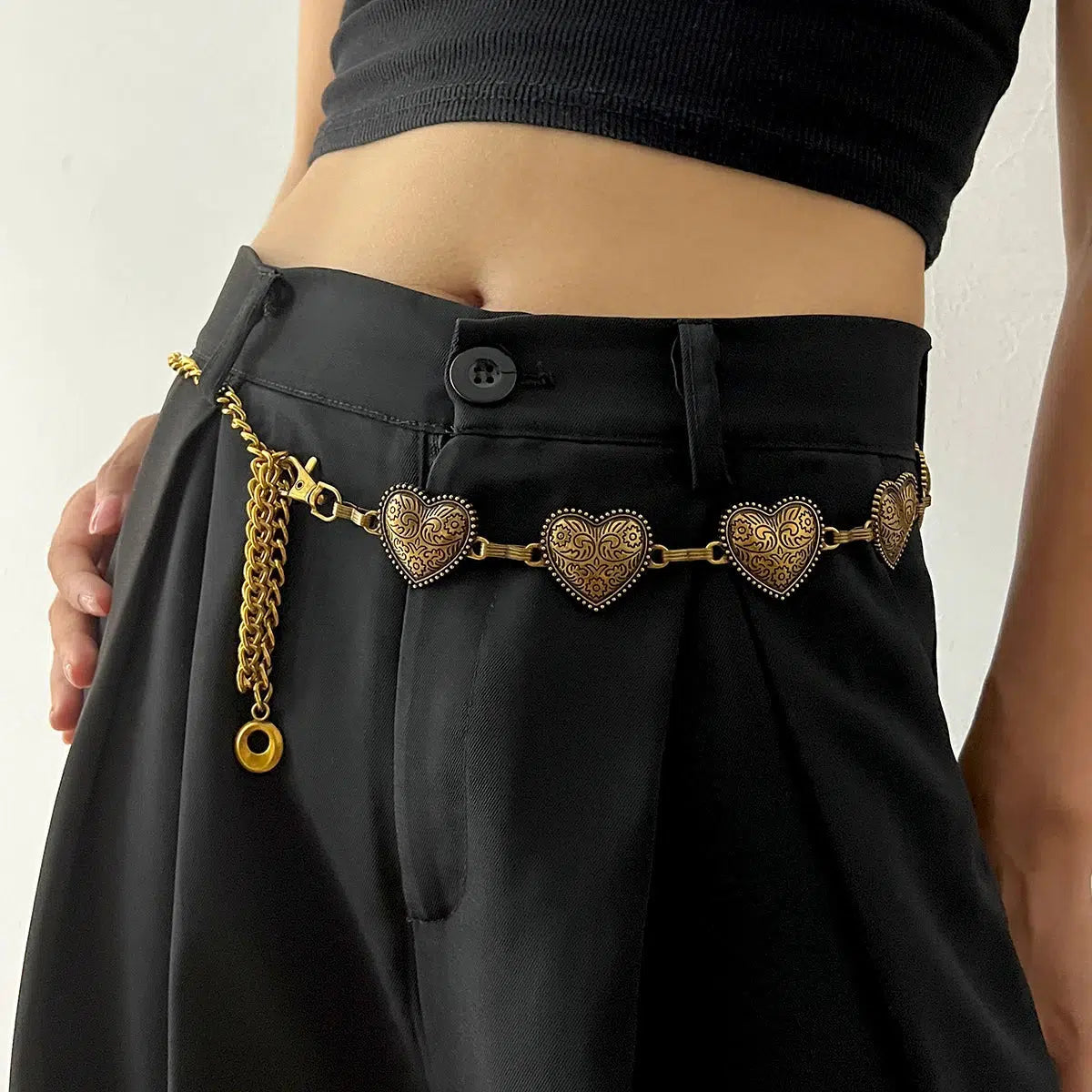 Y2K Heart Belly Chain: Trendy Accessory for Summer Y2K Outfits