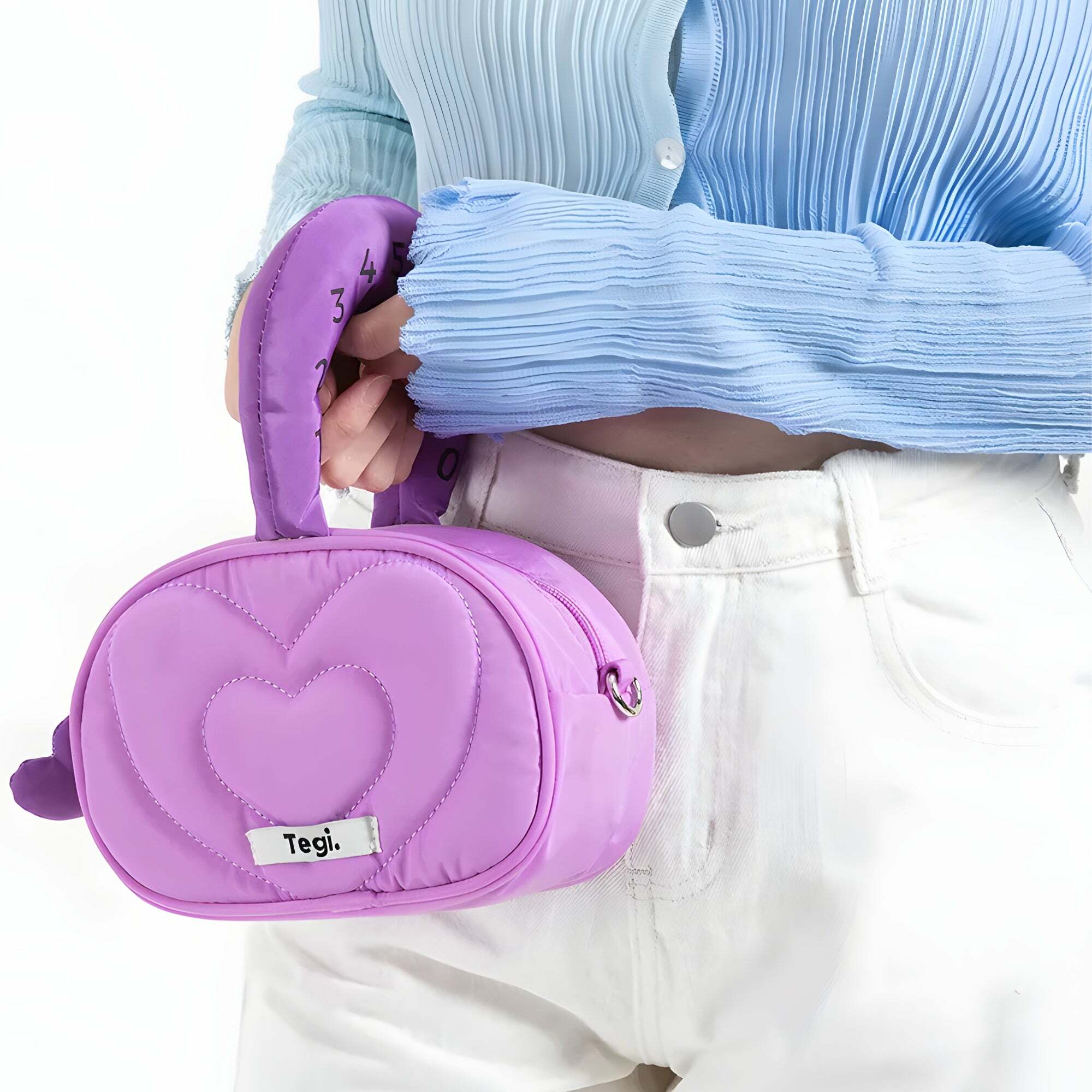 Y2K Heart Puffer Handbag: Retro Grunge Style for Trendy Outfits