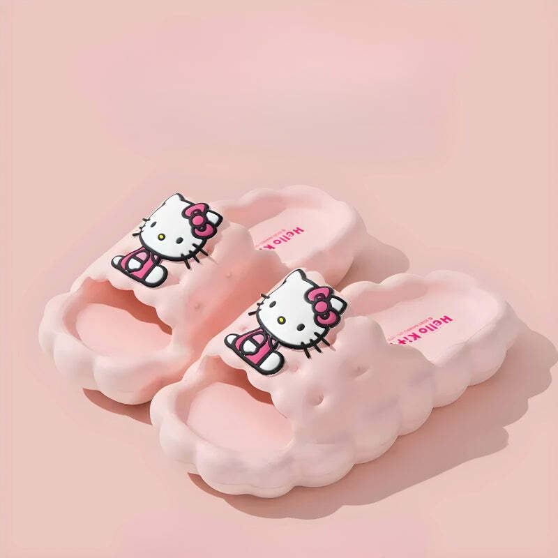 Y2K Hello Kitty Cloud Slippers: Cute Retro Style for Summer Vibes