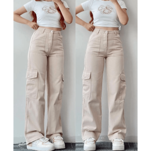 Y2K High Waist Cargo Pants: Trendy 90s Grunge Summer Outfit Essential