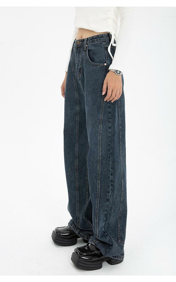 Y2K High Waisted Wide Leg Jeans for Retro 90s Grunge Summer Outfits