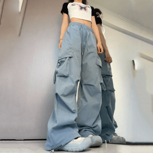 Y2K Hip Hop Cargo Pants: Retro 90s Grunge Style for Trendy Outfits