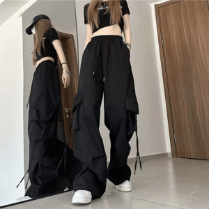 Y2K Hip Hop Cargo Pants: Retro 90s Grunge Style for Trendy Outfits