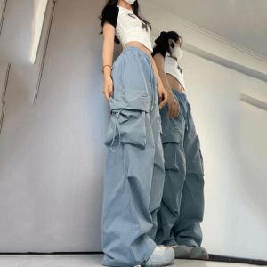 Y2K Hip Hop Cargo Pants: Retro 90s Grunge Style for Trendy Outfits