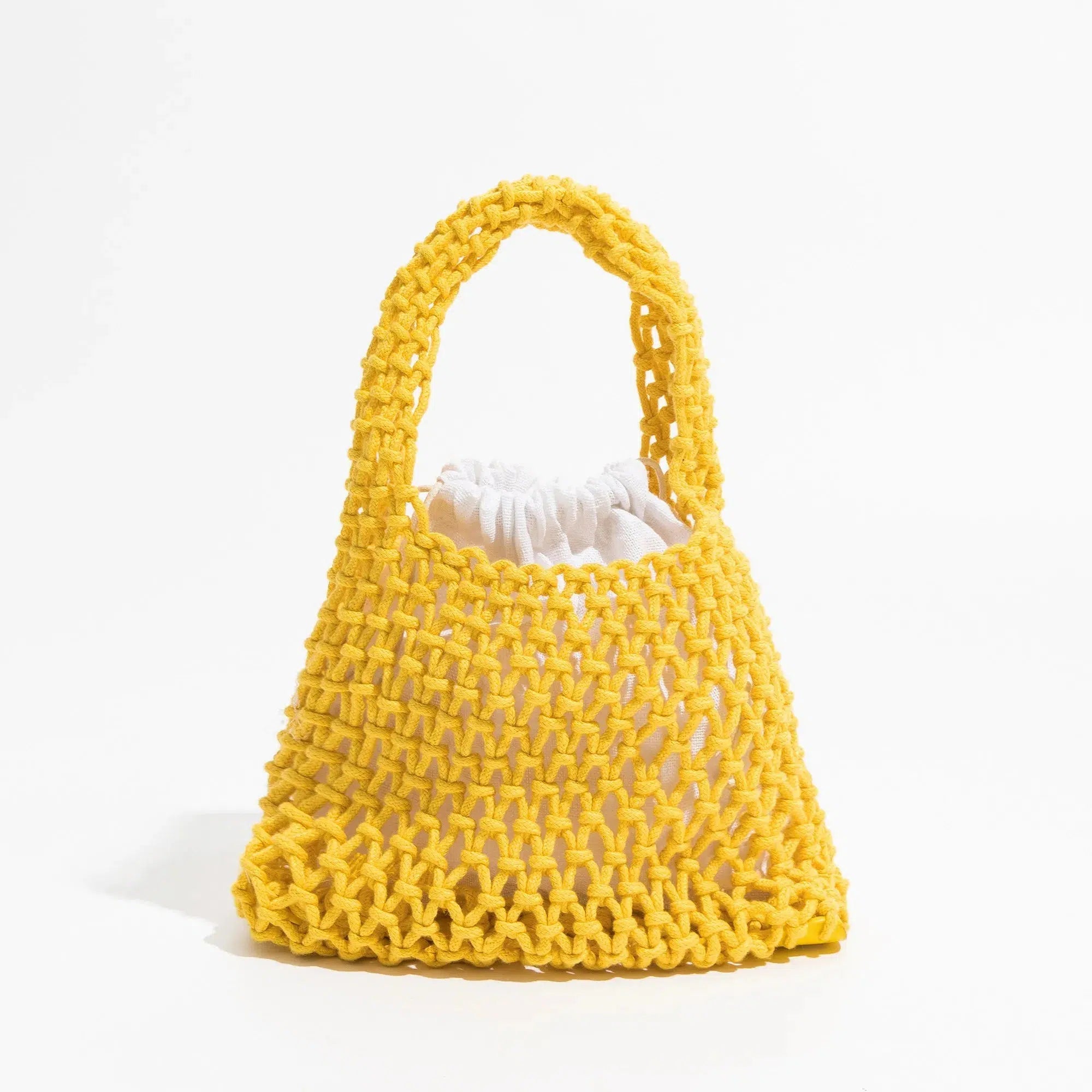 Y2K Indie Smiley Flowers Crochet Bag - Retro 90s Summer Accessory