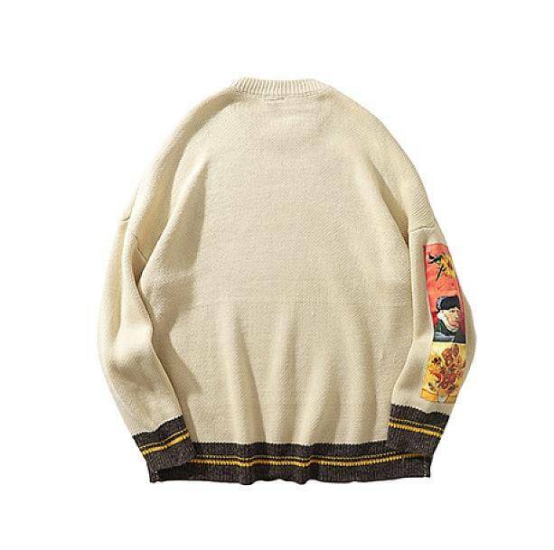 Y2K Inspired Famous Art Sweater - Retro 90s Grunge Fashion Top