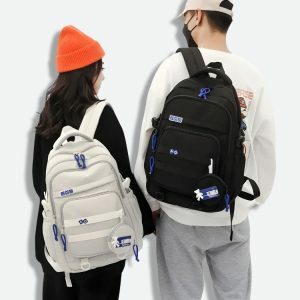 Y2K-Inspired Large Coin Purse & School Backpack for Retro Style Lovers