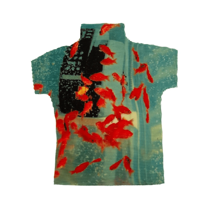 Y2K Koi Fish Graphic Top - Retro 90s Summer Outfit Essential