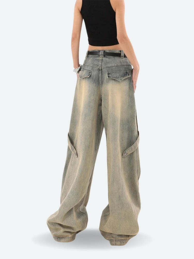 Y2K Layered Denim Skater Jeans for Retro Summer Outfits