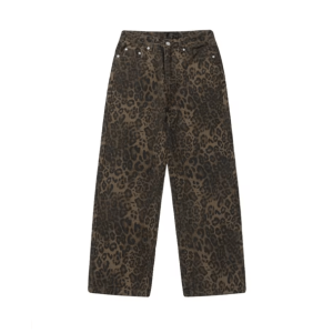 Y2K Leopard Print Loose Pants for Trendy Summer Outfits