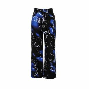 Y2K Lightning Pants: Trendy Grunge Style for Summer Outfits