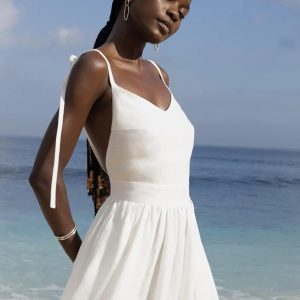 Y2K Linen Midi Dress: Effortless Summer Style for Retro Fashion Lovers