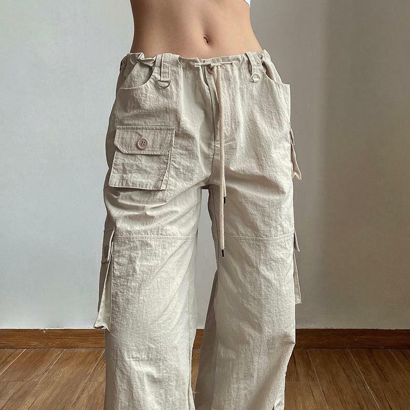 Y2K Low Rise Cargo Pants: Trendy Grunge Style for Summer Outfits