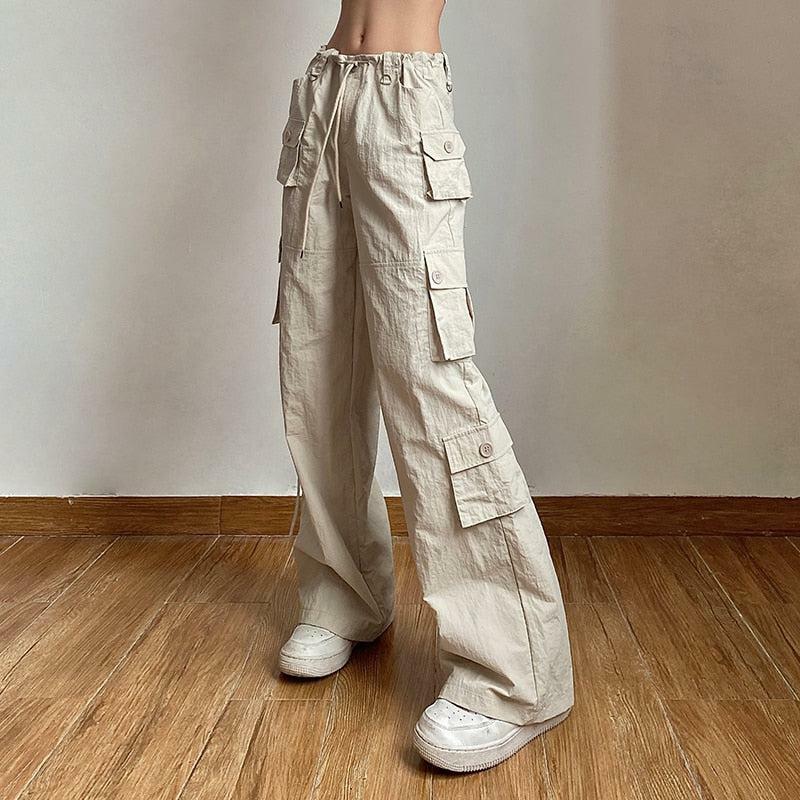 Y2K Low Rise Cargo Pants: Trendy Grunge Style for Summer Outfits