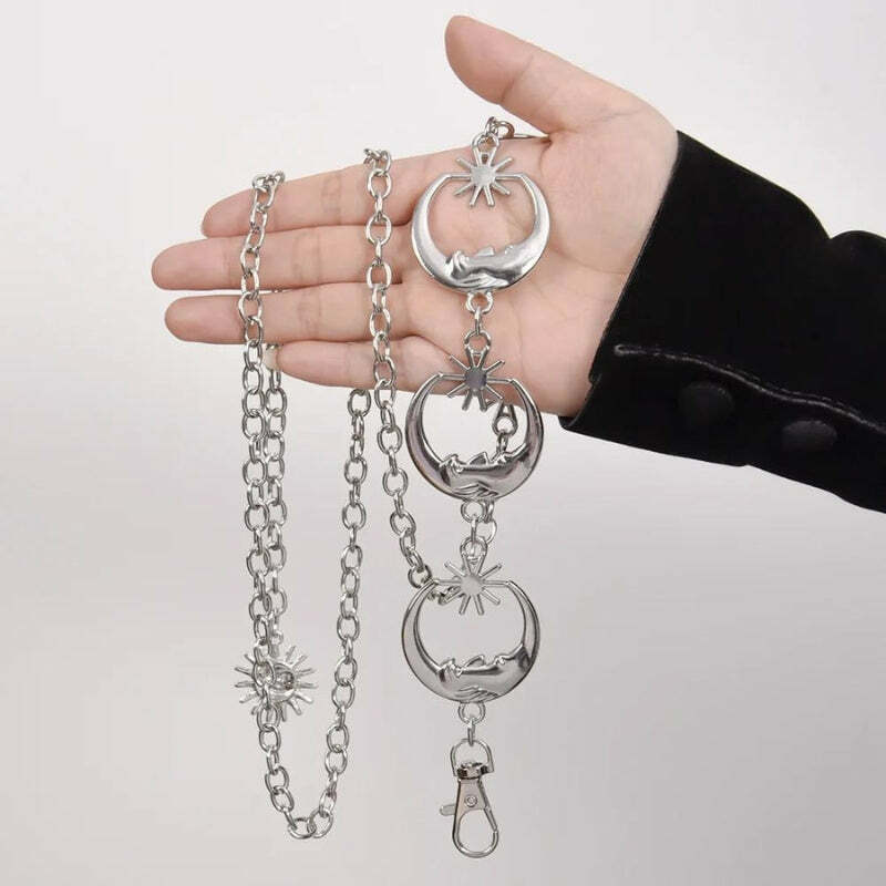 Y2K Moon Belly Chain - Trendy Accessory for Summer Y2K Outfits