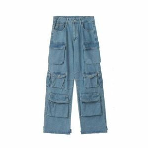 Y2K Multi-Pocket Aesthetic Pants for Retro Summer Outfits